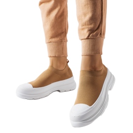 Brown Baratili platform slip-on sneakers