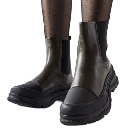 Green shoes with a sports sole by Ermanno Green shoes with a sports sole by Ermanno