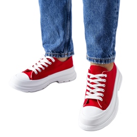 Red sneakers with a sports Bettole sole Red sneakers with a sports Bettole sole
