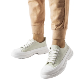 Green sneakers with a sports Bettole sole Green sneakers with a sports Bettole sole
