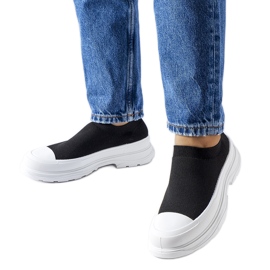 Black Baratili platform slip-on sneakers