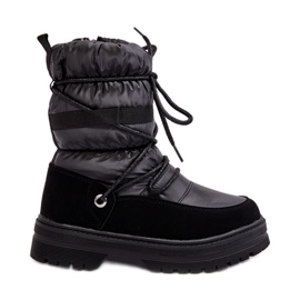 Children's Waterproof Wool-Insulated Snow Boots Black Romaine Children's Waterproof Wool-Insulated Snow Boots Black Romaine