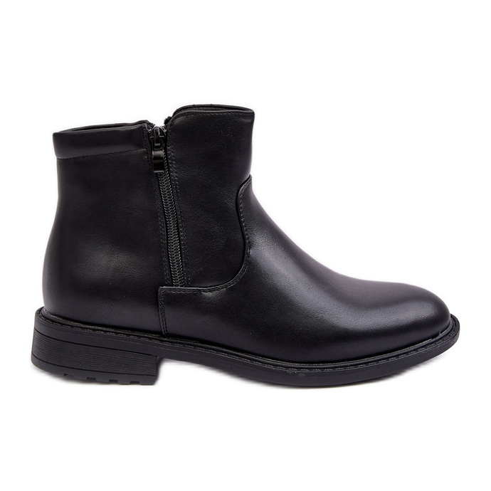 Men's Low Zipper Boots Black Brosta