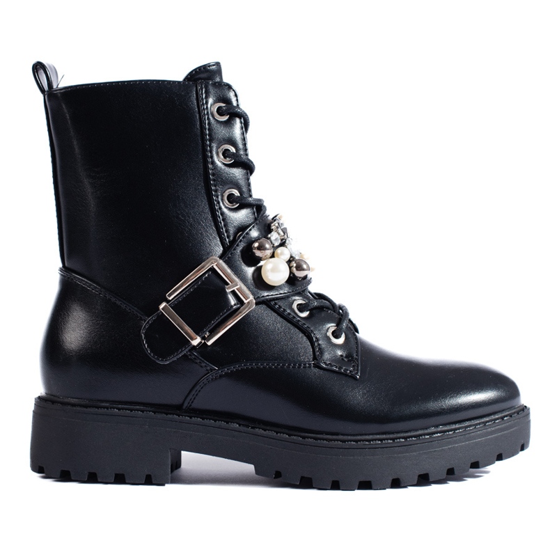 Black women's baggies with Shelovet pearls