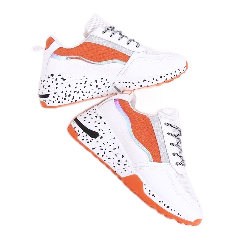 Milano Orange women's sports shoes white