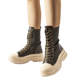 Dark green boots with a light thick sole Vitto Dark green boots with a light thick sole Vitto