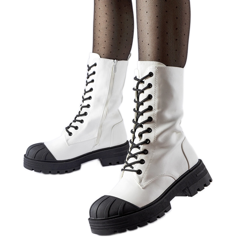 Cardinale women's white insulated workers' boots