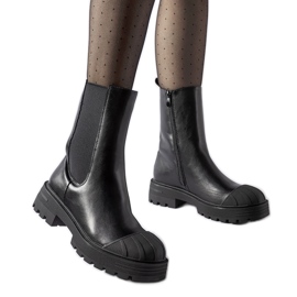 Inna Black classic insulated Porcigatone boots