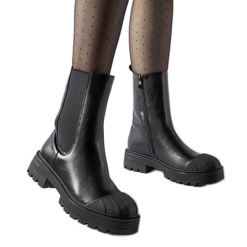 Inna Black classic insulated Porcigatone boots Inna Black classic insulated Porcigatone boots