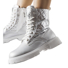 Inna Silver boots decorated with Jalbert quilting