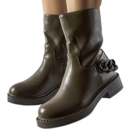 Inna Green insulated ankle boots with a chain from Linera