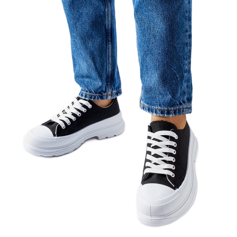 Black sneakers with a sports Bettole sole