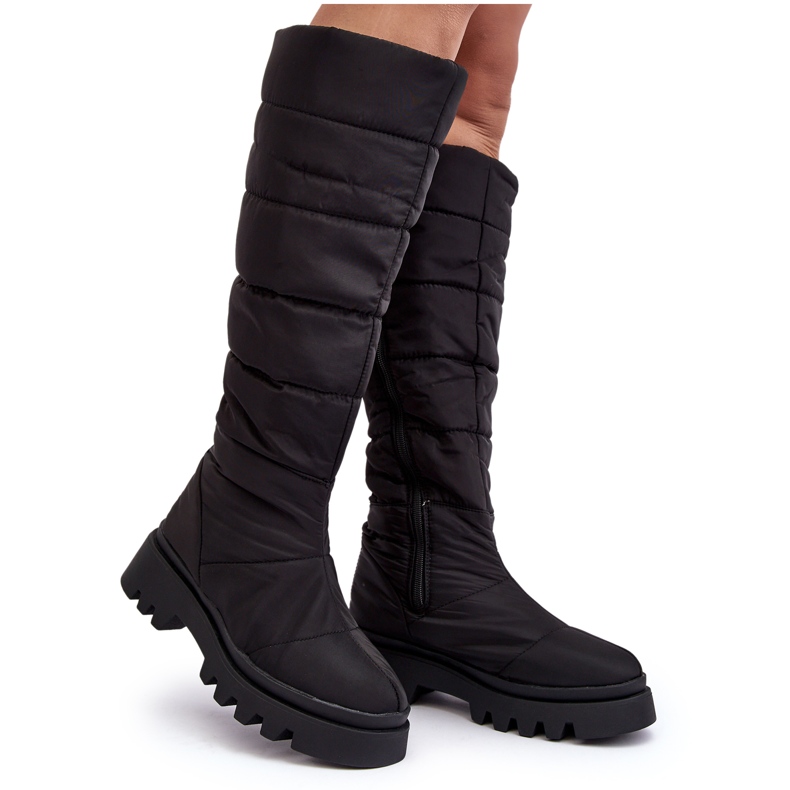 Women's Insulated Snow Boots Black Big Star MM274332
