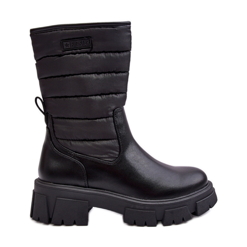 Insulated Snow Boots With Zipper Black Big Star MM274068