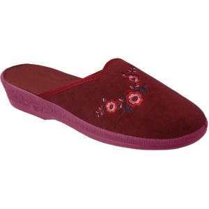 Befado women's slippers with flowers pu 219D480 burgundy red