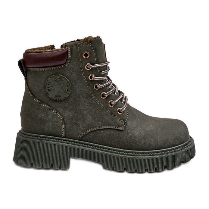PE1 Leather Warm Ankle Boots Dark Green Felizia PE1 Leather Warm Ankle Boots Dark Green Felizia