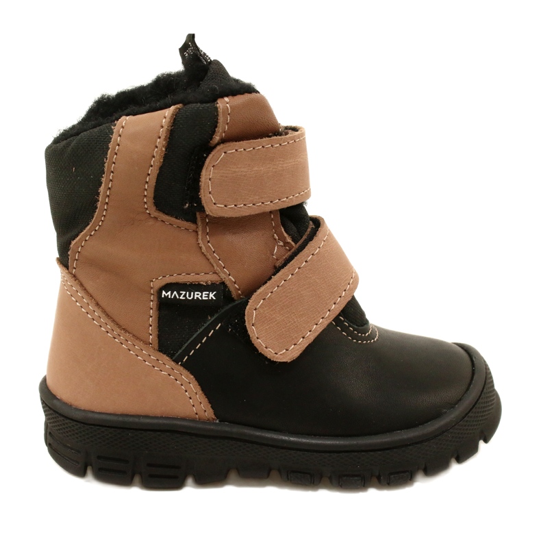 Waterproof Snow Boots TE-POR Mazurek 1351 black and beige