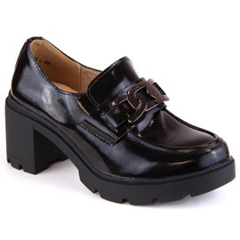Leather high-heeled shoes Filippo W PAW474A, black Leather high-heeled shoes Filippo W PAW474A, black