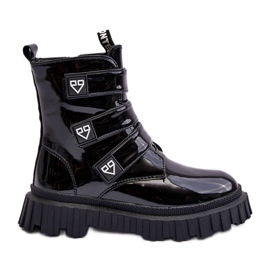 FR1 Lacquered, insulated girls' boots, Black Rilina FR1 Lacquered, insulated girls' boots, Black Rilina