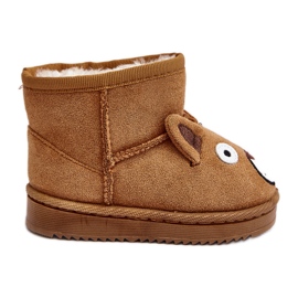 FR1 Children's Insulated Camel Snow Boots Vavena brown