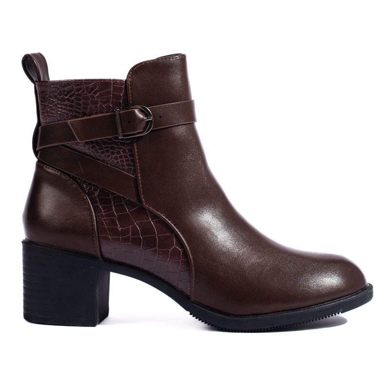 Shelovet brown women's high-heeled ankle boots Shelovet brown women's high-heeled ankle boots