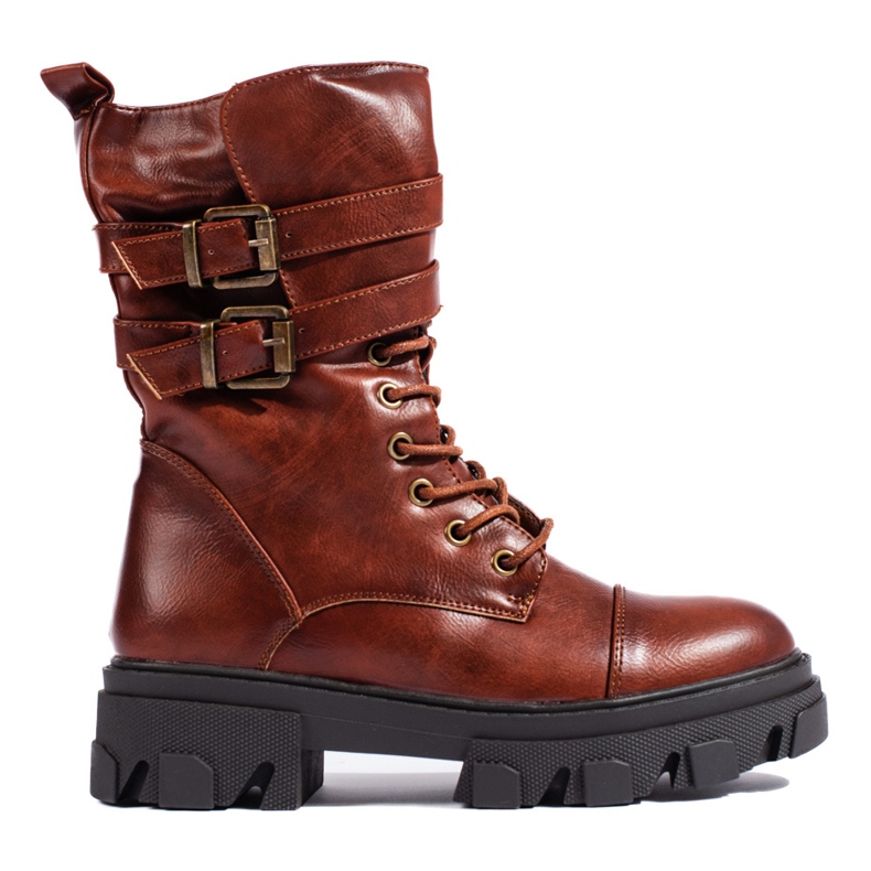 Brown women's baggies with Shelovet buckles