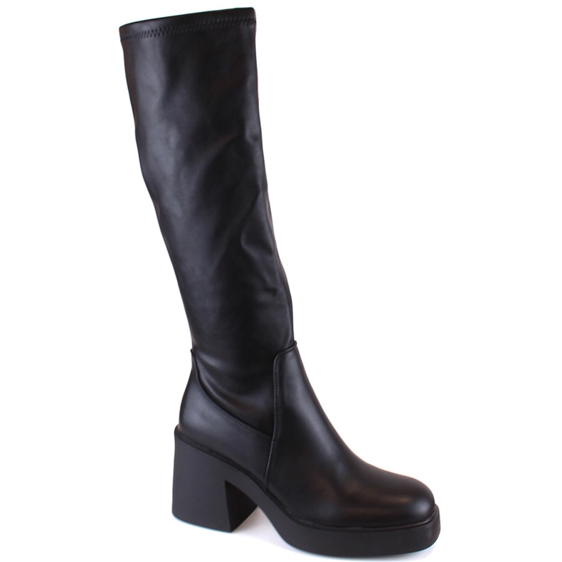 Black Filippo DKZ4999 insulated women's high-heeled and platform boots
