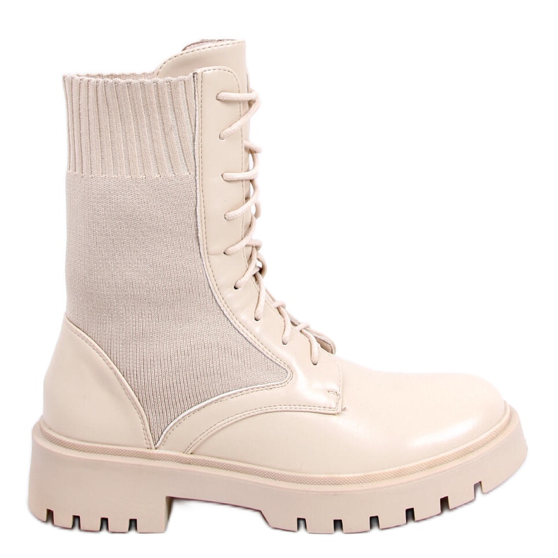 Boots with elastic Cass Beige upper