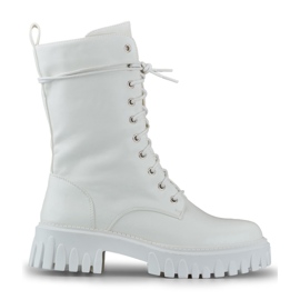White women's baggies with a detachable decoration