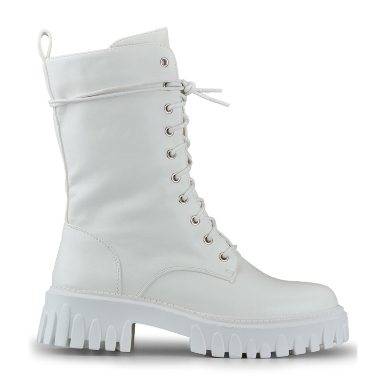 White women's baggies with a detachable decoration