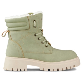 Light green insulated women's boots