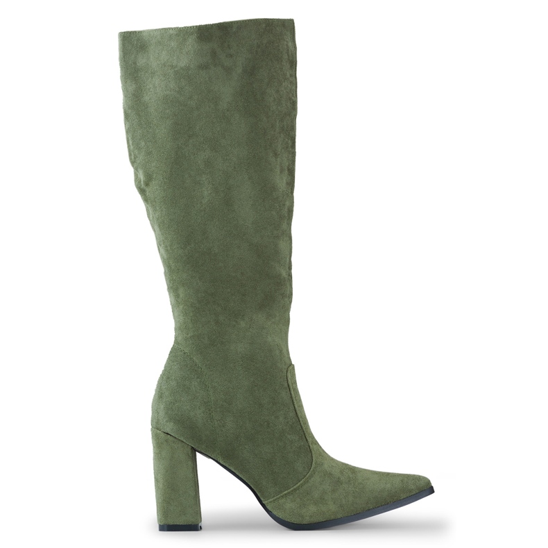 Olive women's knee-high boots green