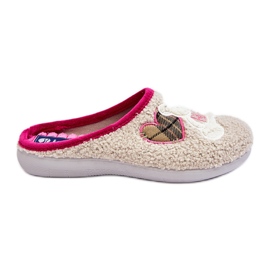 Women's Home Flip-Flops Slippers With Teddy Bear Inblu EC000095 Beige