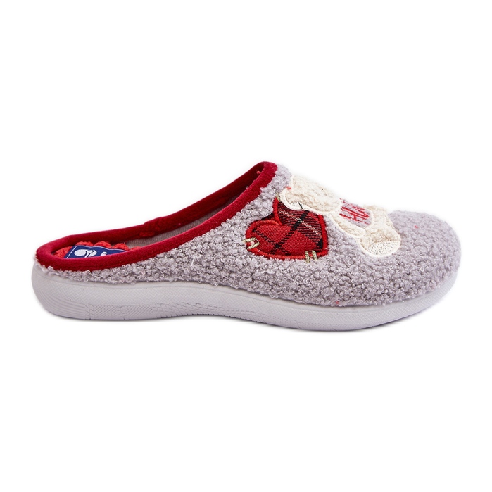 Women's Home Flip-Flops Slippers With Teddy Bear Inblu EC000095 Gray grey