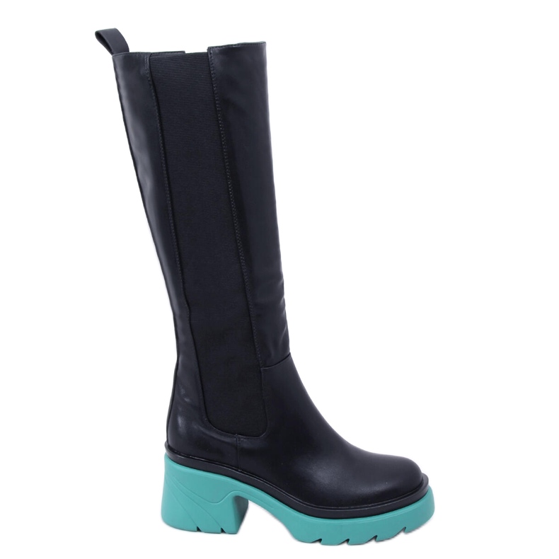 Boots with colored soles from Woods BLACK/GREEN