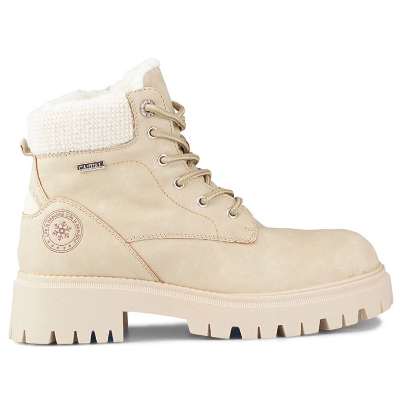 Beige insulated women's boots by Hanly