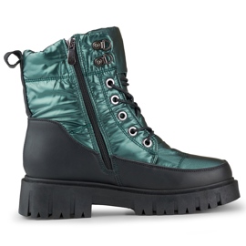 Women's thick, insulated winter boots green Women's thick, insulated winter boots green