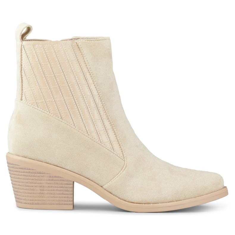 Women's beige cowboy boots
