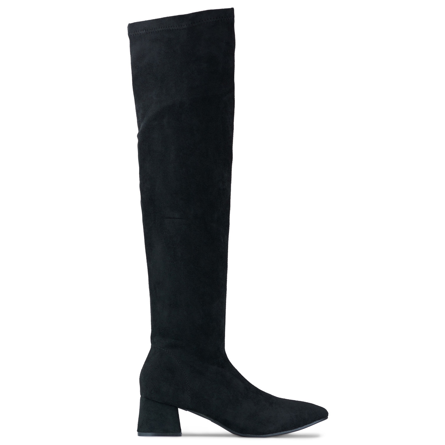 Black suede boots low heel hotsell