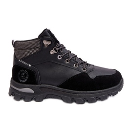 Men's Trapper Lace-up Trekking Shoes Black Salomene Men's Trapper Lace-up Trekking Shoes Black Salomene