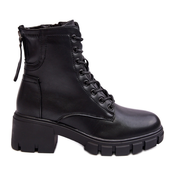 Vinceza Women's Insulated Zippered Worker Boots Black by Evrarda Vinceza Women's Insulated Zippered Worker Boots Black by Evrarda