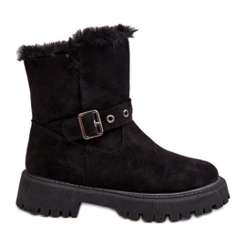 Vinceza Women's Ankle Boots With Fur Zipper Black Morcos