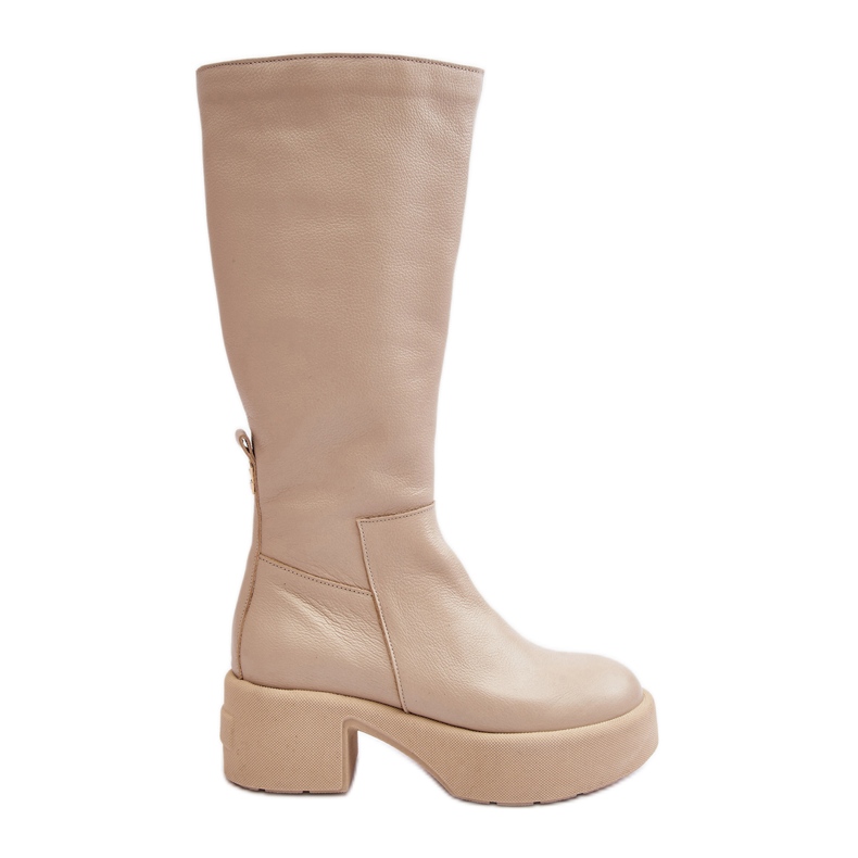 Lemar Lemar Women's Over-the-Knee Boots Light Beige Malayah Lemar Lemar Women's Over-the-Knee Boots Light Beige Malayah