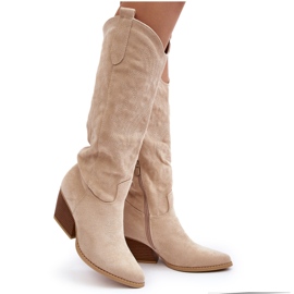 Women's Light Beige Cowboy Boots by Sloana Women's Light Beige Cowboy Boots by Sloana