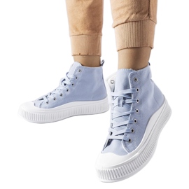 Blue Guerrino platform sneakers