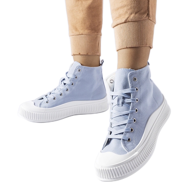 Blue Guerrino platform sneakers
