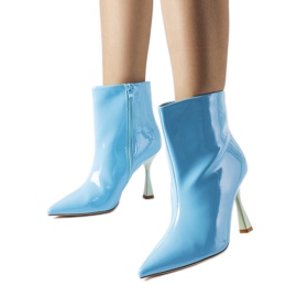 Blue patent ankle boots from Dionisi