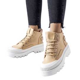Inna Dark beige Grotta platform sneakers