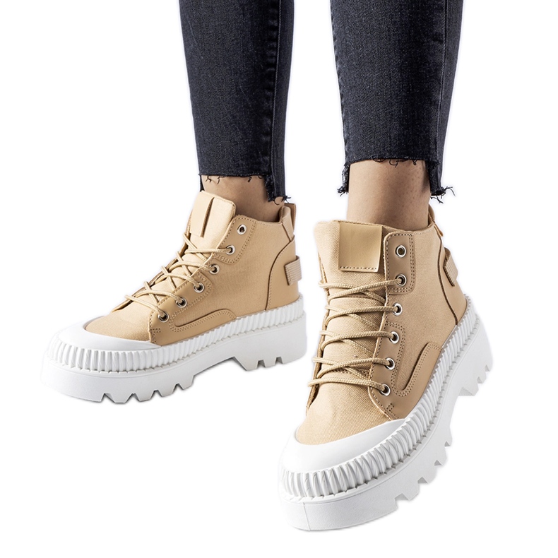 Inna Dark beige Grotta platform sneakers Inna Dark beige Grotta platform sneakers