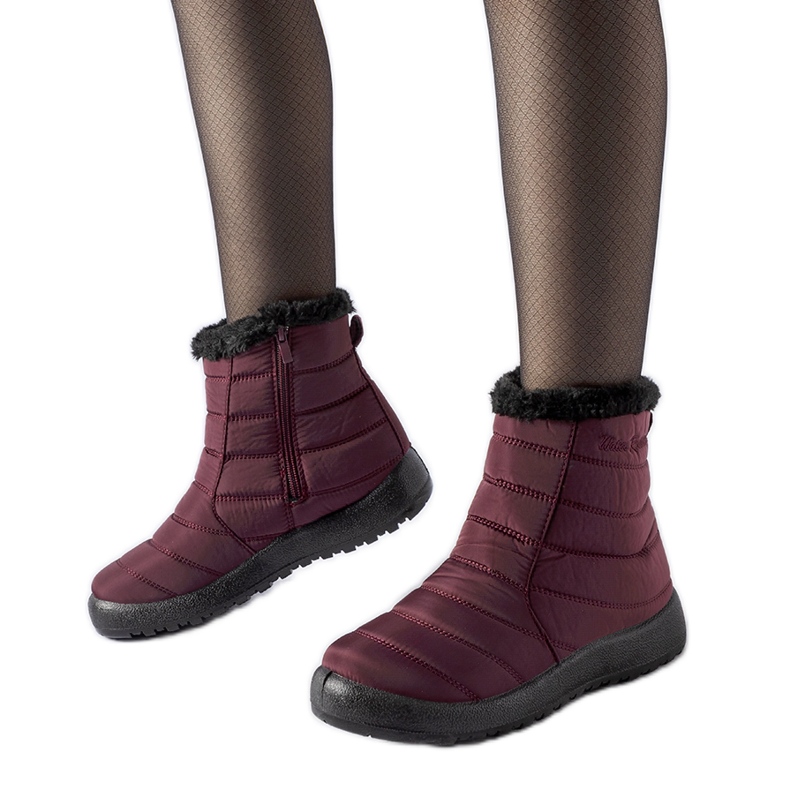 Burgundy Valparaiso Water Resistant insulated snow boots red Burgundy Valparaiso Water Resistant insulated snow boots red